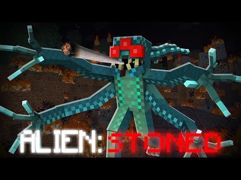 Surviving an Alien Invasion in Minecraft but I'm Stoned…
