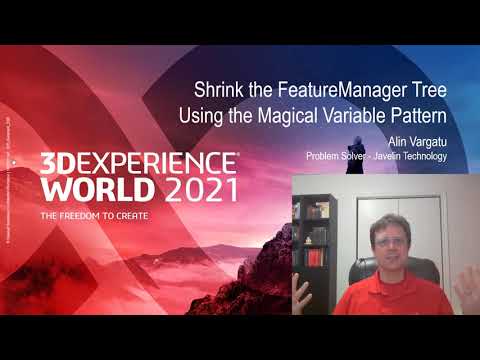 3DEXPERIENCE WORLD 2021: Shrink the FeatureManager Tree using the Variable Pattern in SOLIDWORKS