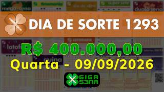 Resultado da Dia de Sorte 1293, Quarta-feira, 09/09/2026