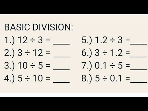 Basic Division for Children and Adult [How to Divide whole numbers and decimal numbers]
