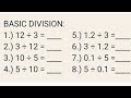 Basic Division for Children and Adult [How to Divide whole numbers and decimal numbers]