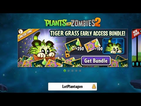TIGER GRASS! New Plant - New Epic Quest! | Plants vs Zombies 2 Gameplay