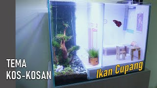 Setting 1 Aquarium Dengan Sekat Unik Untuk 2 Ekor Cupang