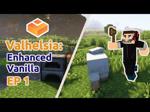 Valhelsia: Enhanced Vanilla HARDCORE Ep 1 | SKILLS! First day - getting started | Minecraft 1.18