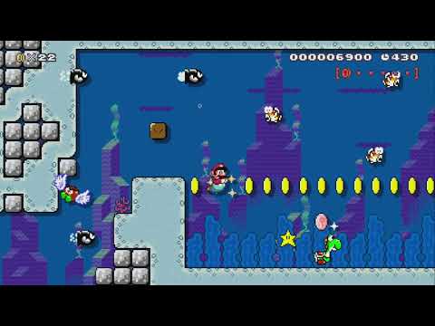3-6:The Ruins of Torpedo Trench by Myuu - Super Mario Maker - No Commentary 1bk