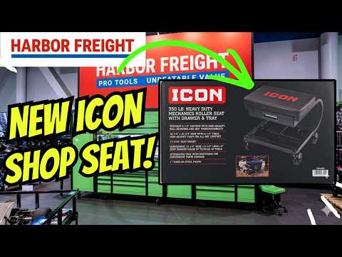 Harbor Freight ICON 350 lb. Heavy Duty Mechanic's Roller Seat: Features & First Look!
