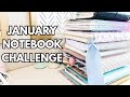 JANUARY NOTEBOOK CHALLENGE ✨📖 new year 2024 planners and notebooks