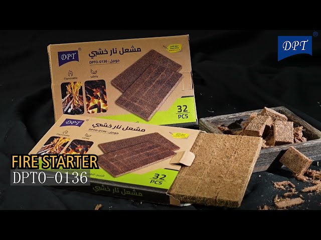 مشعل نار خشب مكعبات 17.5* 11.5* 1.1 سم- آمن وصديق للبيئة، سهل الحمل والتخزين، متعدد الاستخدامات،ضمان سنتان