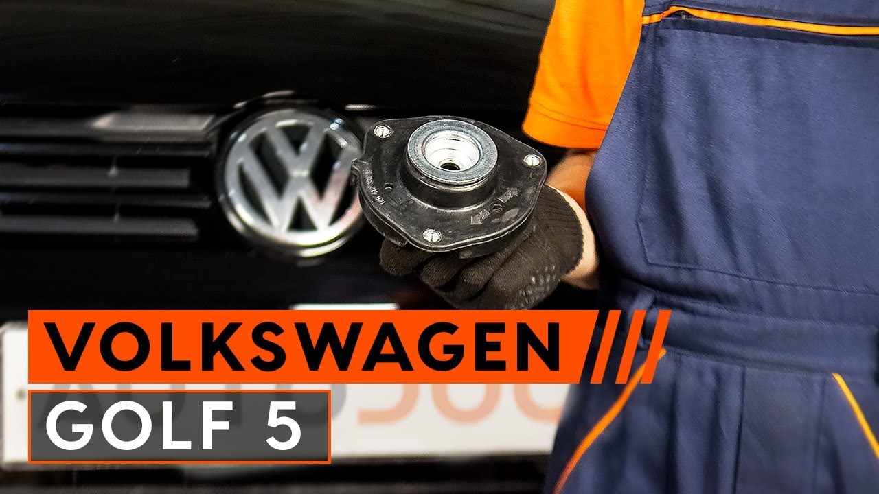 Como mudar cabeçotes do amortecedores da parte dianteira em VW Golf 5 - guia de substituição