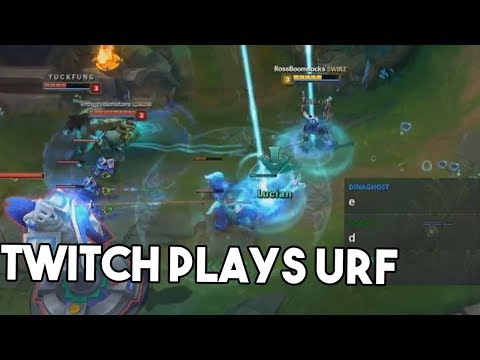 TWITCH CHAT PLAYS URF (Chat commands control spells) - RossBoomsocks Weird League of Legends