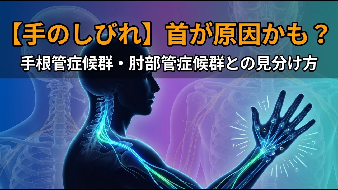 【手のしびれ】首が原因かも？手根管症候群・肘部管症候群との見分け方