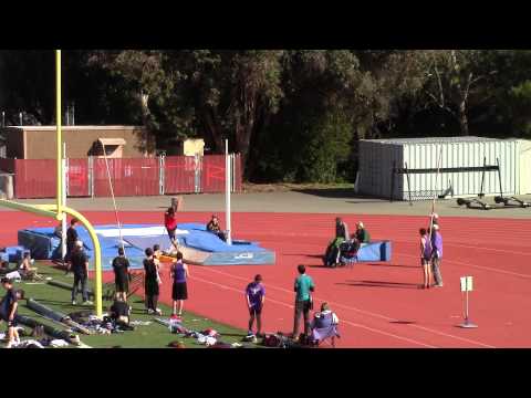 2015-02-28 Track & Field Meet - Joseph Liu pole vault highlights