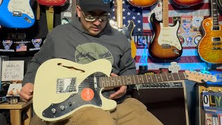 Video thumbnail for Squier Affinity Thinline Telecaster Olympic White  REVIEW & DEMO by HolyRoller Guitars