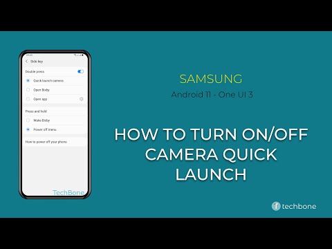 How to Turn On/Off Camera Quick Launch - Samsung [Android 11 - One UI 3]