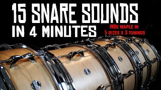 Video thumbnail for INDe Maple Snare Drum Size Comparison - Which Size Is Right For You? by Independent Drum Lab