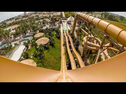 EUROPE'S TALLEST WATER SLIDE: Captain Spacemaker at Aqualandia Jesolo Onride POV