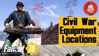 Fallout 76 Where to find Civil War Uniforms and Guns