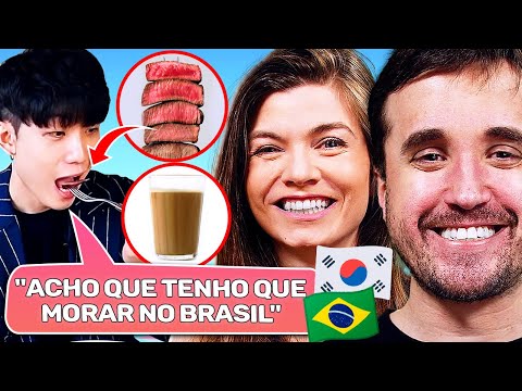 COREANOS COMENDO CHURRASCO! - Experimentando comida brasileira