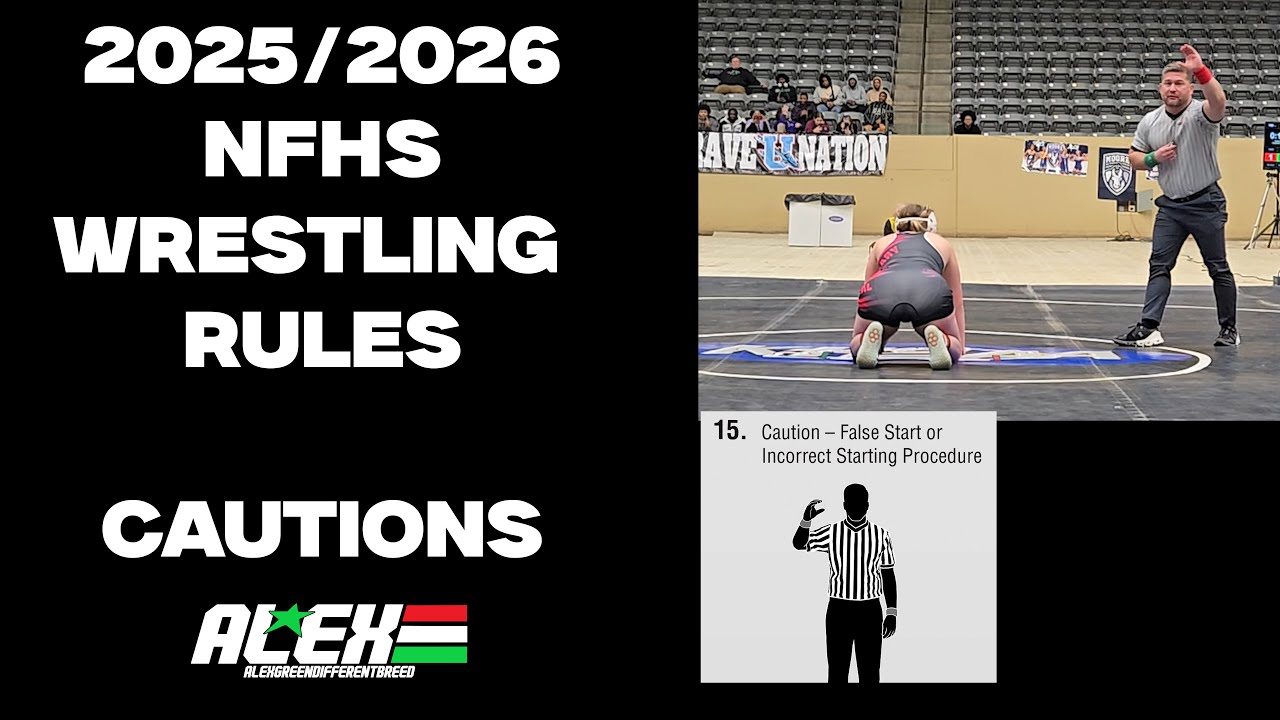 NFHS Wrestling Rules - Cautions; #7 of 9 (2025/2026)