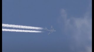 4K | Old Volga Dnepr IL76 & new Silk Way IL76VD over south Bavaria | 08.2020
