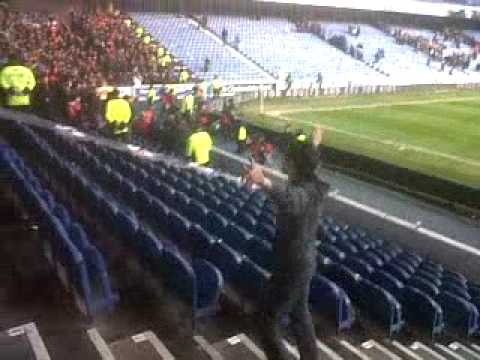 Rangers V Dundee united Andy cameron shouts at the fans