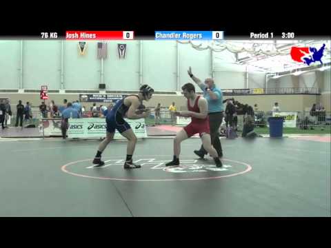 Josh Hines vs. Chandler Rogers at 2013 ASICS FILA Cadet Nationals - GR