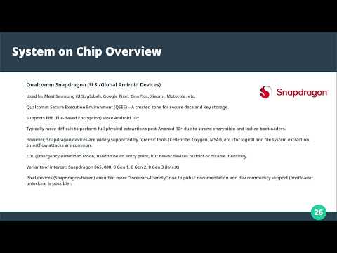 1.11 Digital Forensics for Mobile Phones - SoC