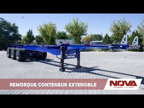 REMORQUE CONTENEUR EXTENSIBLE 20, 30, 40 ET 45 PIEDS