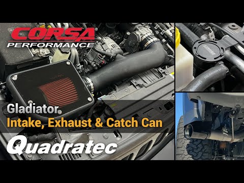 Corsa Performance Air Intake, Cat Back Exhaust & Oil Catch Can for Jeep Gladiator