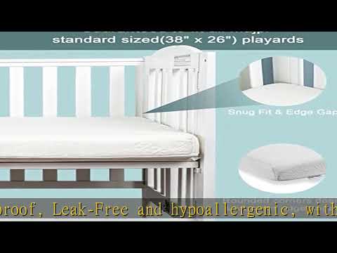 Hygge Hush Pack n Play Mattresses, Pack and Play Mattress Pad, Playard Mattress Memory Foam, Portab