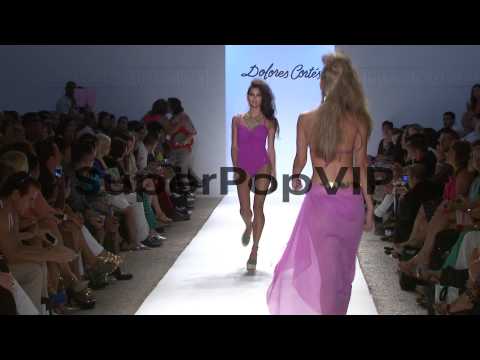 Models walk the runway at the Dolores Cortes show at Merc...