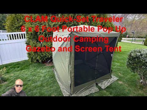 CLAM Quick-Set Traveler 6 x 6 Foot Portable Pop Up Outdoor Camping Gazebo Screen Tent Review