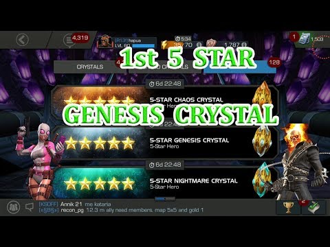 5 STAR GENESIS CRYSTAL OPENING (BASIC 5 STAR) AND LOOKING FOR GP, GR marvel contest of champion