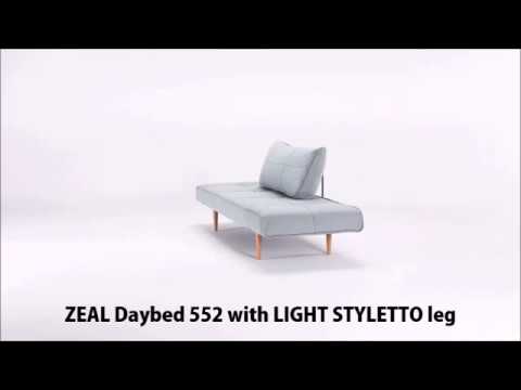 ZEAL Daybed with light STYLETTO legs