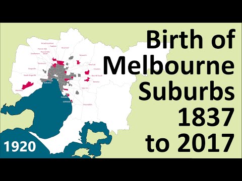 Melbourne Suburbs Growth Pattern 1837 to 2017