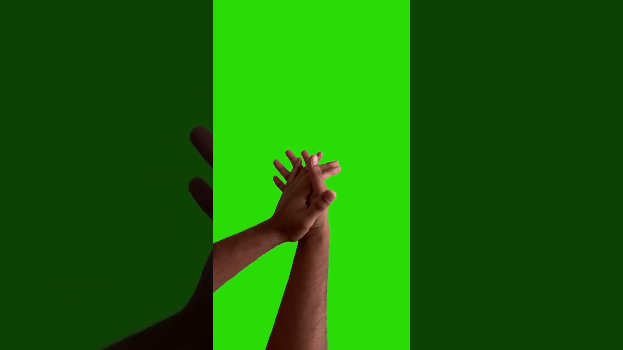 Slow Clapping Hands on Green Screen | Chroma Key Footage