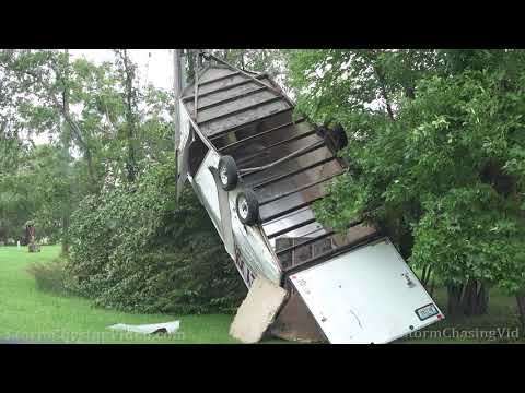 Large Multi Vortex Wedge Tornado and Damage - Lake City, Iowa - 7/14/2021