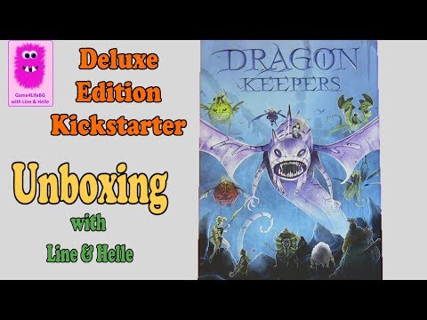 Dragon Keepers Deluxe Edition, Unboxing (In English, board game, Childrens & family & solo game)