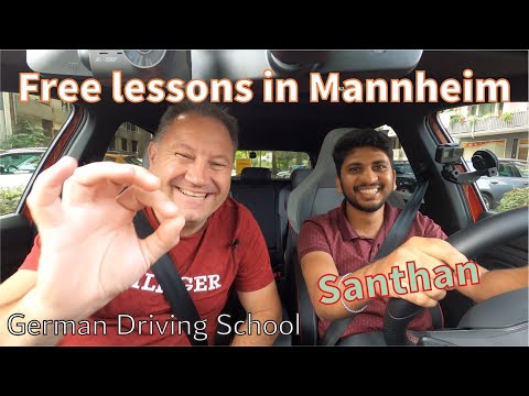 Free Driving Lesson In Mannheim - Santhan With Emergency Braking Test - German Driving School