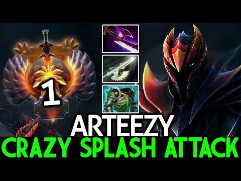ARTEEZY [Dragon Knight] Crazy Splash Attack Carry Raid Boss 7.25 Dota 2
