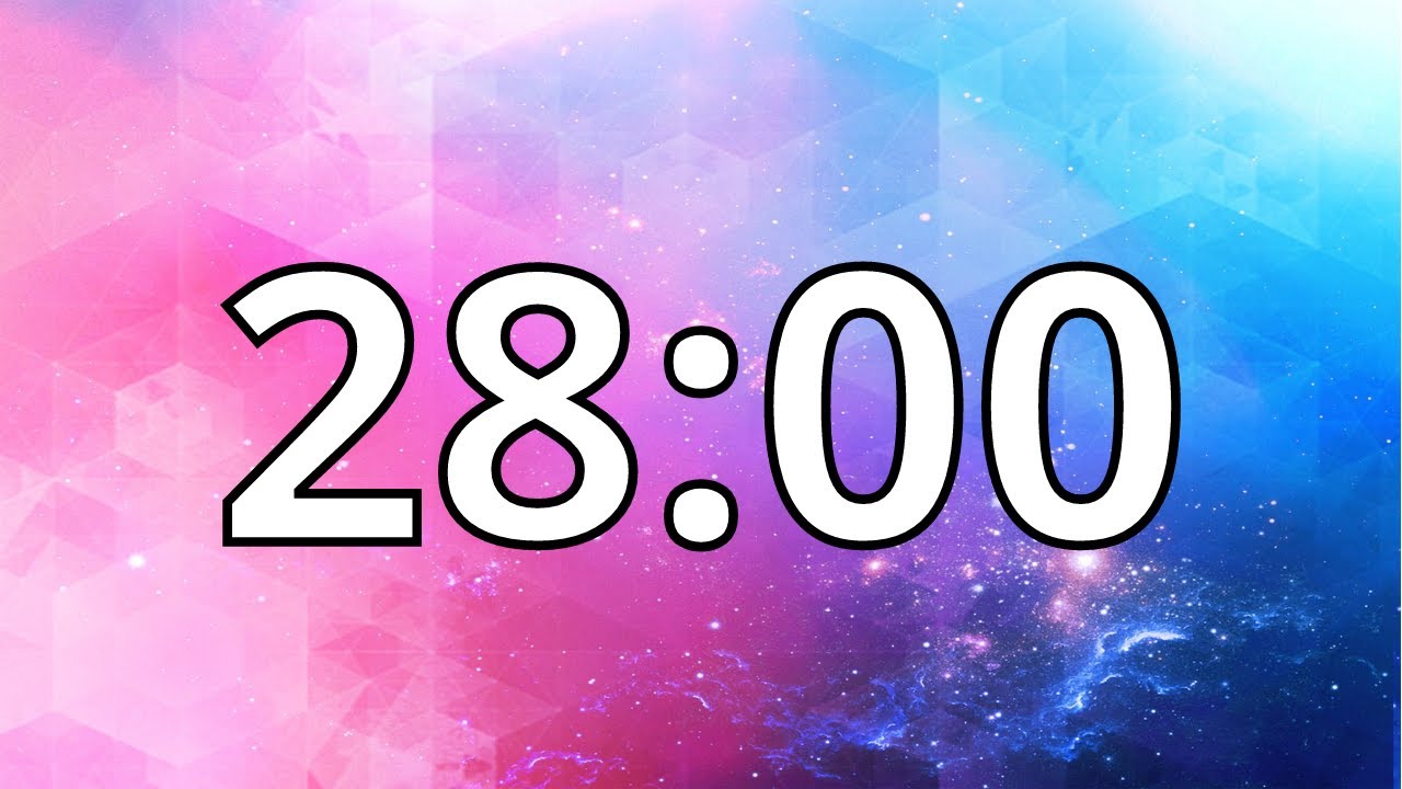 28 Minute Timer with Music | Abstract Timer