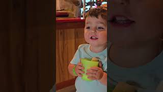 Jett Jett having his first Guys Burger on the Carnival Freedom #cruise