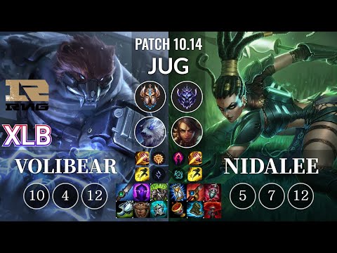 RNG XLB Volibear vs Nidalee Jungle - KR Patch 10.14