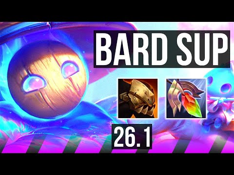 BARD & Seraphine vs BRAUM & Aphelios (SUP) | Good KDA: 6/1/15 | EUW Master | 26.1