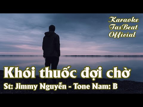 Karaoke Khói Thuốc Đợi Chờ Tone Nam | TAS BEAT