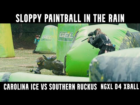 Very Sloppy Paintball In a Monsoon - NGXL D4 Xball - Ice vs Ruckus