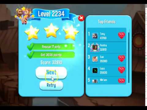 NEW LEVELS!!! Pet Rescue Saga Level 2234 ~ NO BOOSTERS