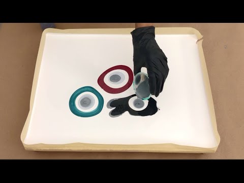 PUDDLE POURING with Metallic Paints | Using Paint and Water Only | Abstract Art