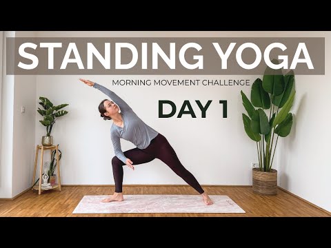 Day 1 - 10 Min Standing Morning Yoga | Full Body Mobility (No Mat Needed)