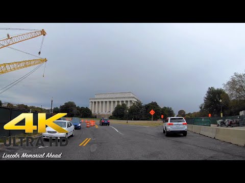 George Washington Memorial Parkway to Washington D.C. Scenic Drive 4K 60FPS